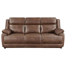 Ellington 3 Piece Upholstered Padded Arm Sofa Set – Dark Brown