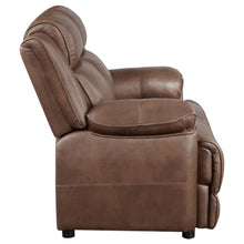 Ellington 3 Piece Upholstered Padded Arm Sofa Set – Dark Brown