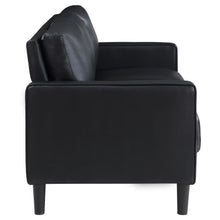 Ruth 3 Piece Upholstered Track Arm Sofa Set – Black