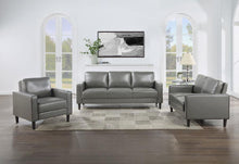 Ruth 3 Piece Upholstered Track Arm Sofa Set – Grey