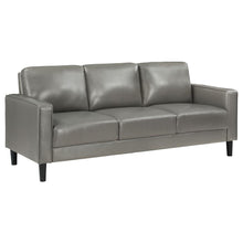 Ruth 3 Piece Upholstered Track Arm Sofa Set – Grey