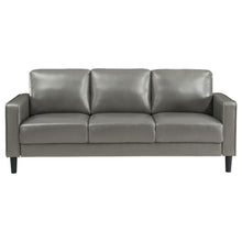 Ruth 3 Piece Upholstered Track Arm Sofa Set – Grey