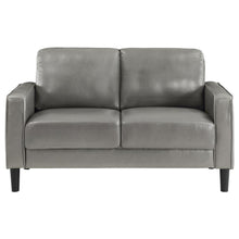 Ruth 3 Piece Upholstered Track Arm Sofa Set – Grey