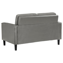 Ruth 3 Piece Upholstered Track Arm Sofa Set – Grey