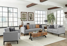 Apperson 3 Piece Upholstered Track Arm Sofa Set – Light Grey