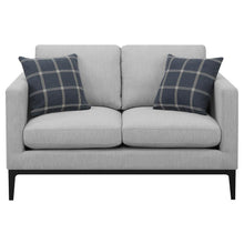 Apperson 3 Piece Upholstered Track Arm Sofa Set – Light Grey