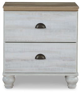 Haven Bay - Brown / Beige - Two Drawer Night Stand