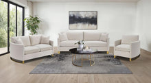 Corliss 3 Piece Upholstered Arched Arm Sofa Set – Beige