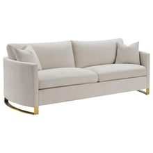 Corliss 3 Piece Upholstered Arched Arm Sofa Set – Beige