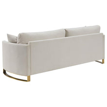 Corliss 3 Piece Upholstered Arched Arm Sofa Set – Beige