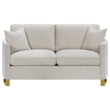 Corliss 3 Piece Upholstered Arched Arm Sofa Set – Beige