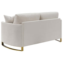 Corliss 3 Piece Upholstered Arched Arm Sofa Set – Beige