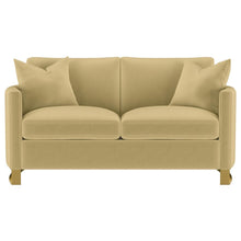 Corliss 3 Piece Velvet Upholstered Sofa Set – Camel