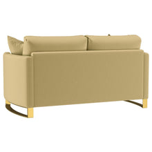 Corliss 3 Piece Velvet Upholstered Sofa Set – Camel