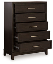 Neymorton - Dark Grayish Brown - Five Drawer Chest