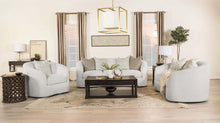 Rainn 3 Piece Boucle Upholstered Sloped Arm Sofa Set – Latte Boucle