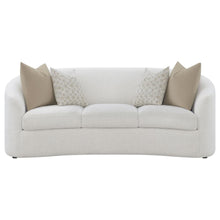 Rainn 3 Piece Boucle Upholstered Sloped Arm Sofa Set – Latte Boucle