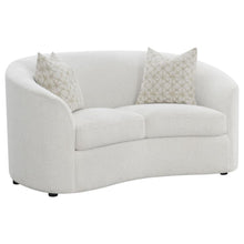 Rainn 3 Piece Boucle Upholstered Sloped Arm Sofa Set – Latte Boucle