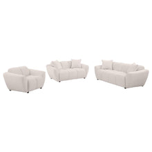 Destino 3 Piece Chenille Splayed Arm Sofa Set – Greige