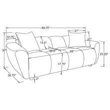 Destino 3 Piece Chenille Splayed Arm Sofa Set – Greige