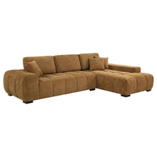 Octavia Tufted 2 Piece Sectional Chaise Sofa – Amber