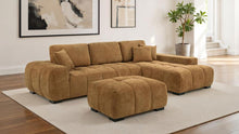 Octavia Tufted 2 Piece Sectional Chaise Sofa – Amber