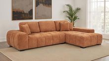 Octavia Tufted 2 Piece Sectional Chaise Sofa – Orange