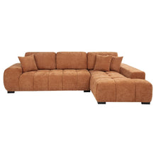 Octavia Tufted 2 Piece Sectional Chaise Sofa – Orange