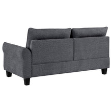 Caspian Upholstered Curved Arm Chaise Sectional Sofa – Grey