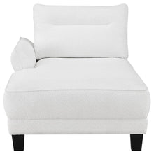 Caspian Upholstered Curved Arm Chaise Sectional Sofa – White