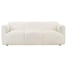Dorset 3 Piece Upholstered Round Track Arm Sofa Set – White