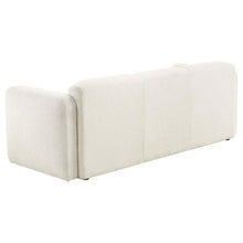 Dorset 3 Piece Upholstered Round Track Arm Sofa Set – White