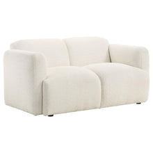 Dorset 3 Piece Upholstered Round Track Arm Sofa Set – White
