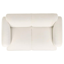 Dorset 3 Piece Upholstered Round Track Arm Sofa Set – White
