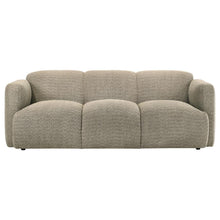 Dorset 3 Piece Upholstered Round Track Arm Sofa Set – Brown