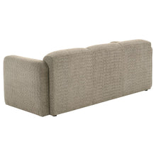 Dorset 3 Piece Upholstered Round Track Arm Sofa Set – Brown