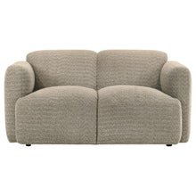 Dorset 3 Piece Upholstered Round Track Arm Sofa Set – Brown