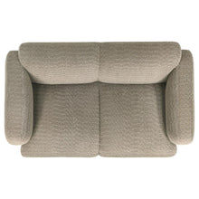 Dorset 3 Piece Upholstered Round Track Arm Sofa Set – Brown