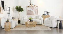 Isabella 3 Piece Sherpa Upholstered Sofa Set – Ivory Sherpa