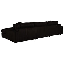 Blaine 3 Piece Corduroy Reversible Chaise Sectional Sofa – Chocolate Brown