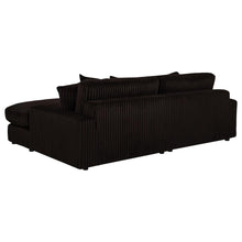 Blaine 2 Piece Corduroy Reversible Chaise Sectional Sofa – Chocolate Brown