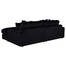 Blaine 2 Piece Corduroy Reversible Chaise Sectional Sofa – Black