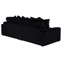 Blaine 2 Piece Corduroy Reversible Chaise Sectional Sofa – Black