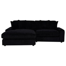 Blaine 2 Piece Corduroy Reversible Chaise Sectional Sofa – Black