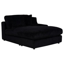 Blaine 2 Piece Corduroy Reversible Chaise Sectional Sofa – Black
