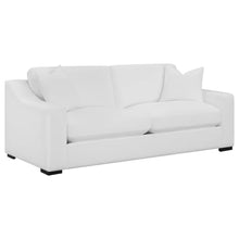 Ashlyn 3 Piece Upholstered Sloped Arm Sofa Set – White
