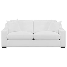 Ashlyn 3 Piece Upholstered Sloped Arm Sofa Set – White