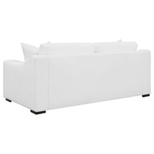 Ashlyn 3 Piece Upholstered Sloped Arm Sofa Set – White