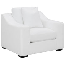 Ashlyn 3 Piece Upholstered Sloped Arm Sofa Set – White