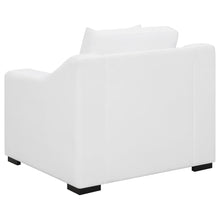 Ashlyn 3 Piece Upholstered Sloped Arm Sofa Set – White